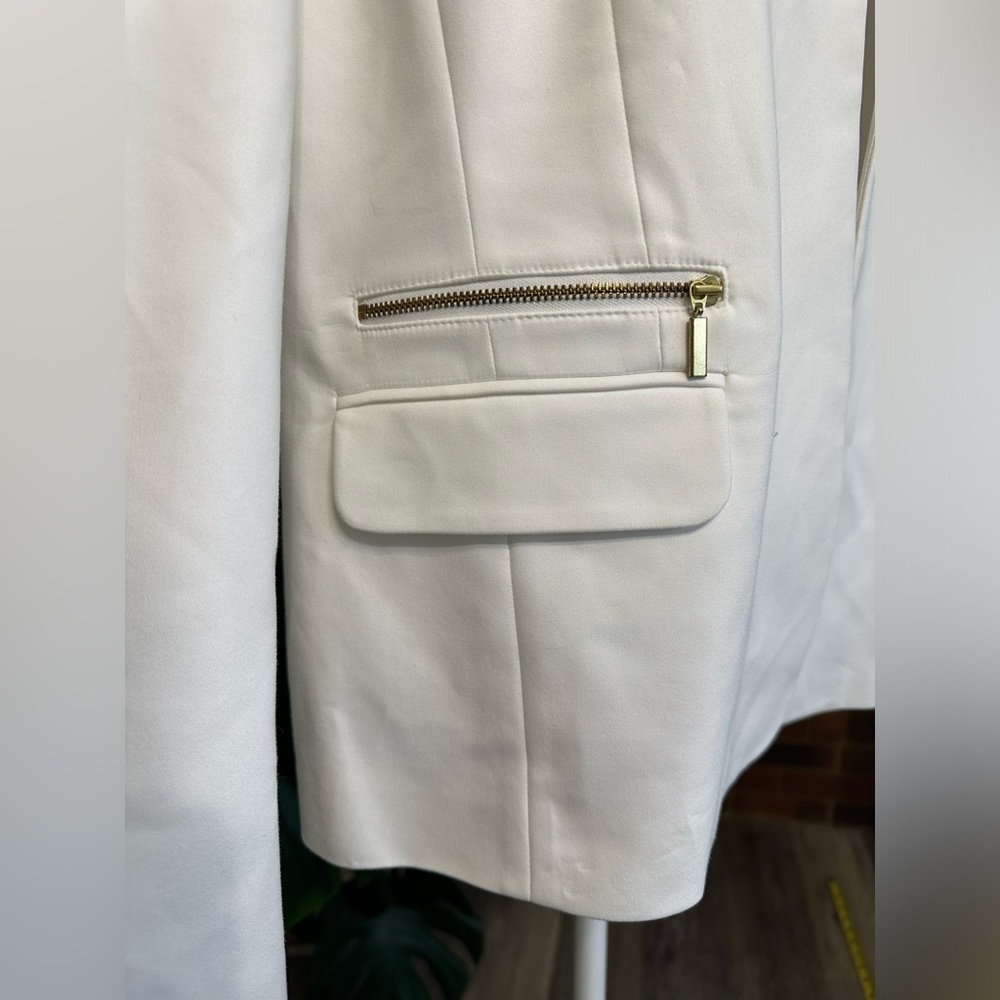 🔥NWT 4% Spandex comfortable open front no button Blazer jacket Chico’s Size 3 - Picture 8 of 13